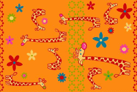 Детский ковёр Funky Giraffe a apricot